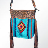 American Darling Signature Crossbody Hand Tooled Saddle Blanket Genuine Leather Women Bag Western Handbag Purse