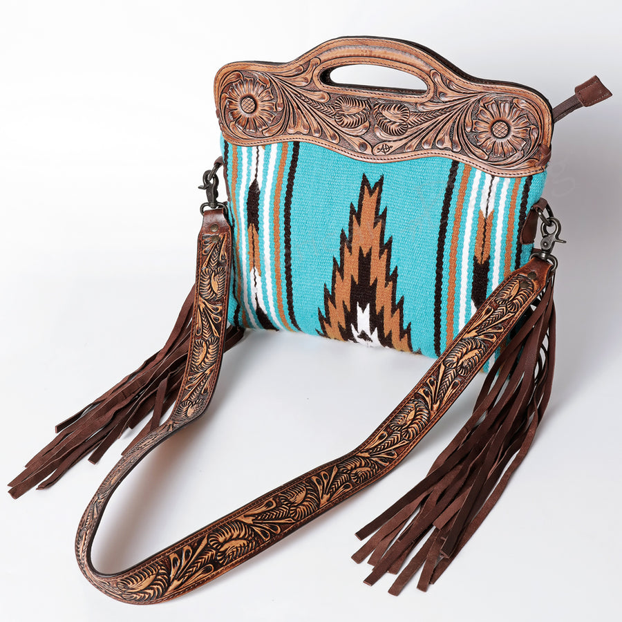 American Darling ADBGZ177 Clutch Hand Tooled Saddle Blanket Genuine by Hilason – Cowboy and equestrian accessories