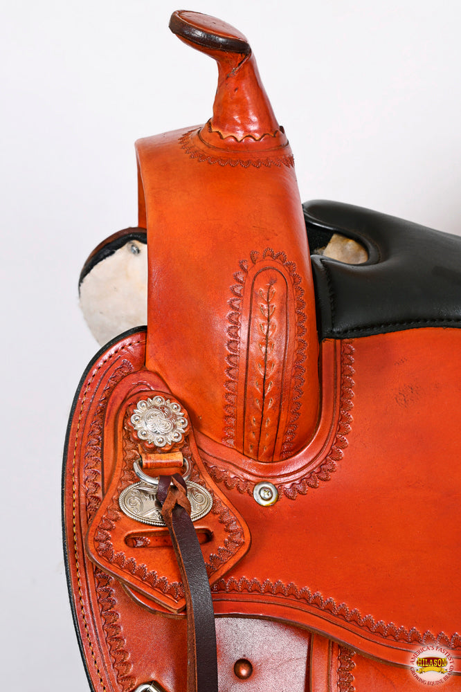 HILASON Western American Leather Horse Saddle Wide Gullet Trail | Draft for Horses