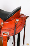 Western American Leather Horse Saddle Wide Gullet Trail Hilason