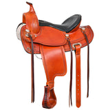 HILASON Western American Leather Horse Saddle Wide Gullet Trail | Horse Saddle | Western Saddle | Draft Horse Saddle | Saddle for Horses | Horse Leather Saddle