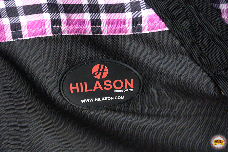 Pink Black Plaid HILASON 1200D Winter Waterproof Poly Horse Turnout Blanket Belly Wrap