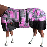 81" Hilason 1200D Winter Waterproof Turnout Horse Blanket Belly Wrap Plaid - Uhorse