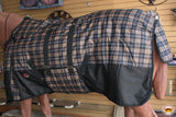Orange Black Plaid HILASON 1200D Winter Waterproof Poly Horse Turnout Blanket Belly Wrap