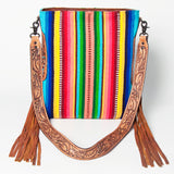 American Darling ADBGZ181 Messenger Saddle Blanket Genuine Leather Women Bag Western Handbag Purse