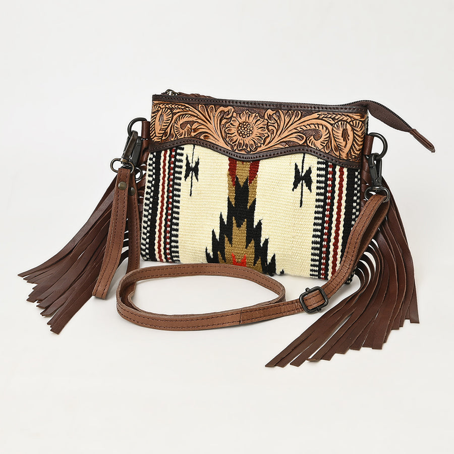 American Darling Cross Body Hand Tooled Saddle Blanket Genuine Leather Western Women Bag Handbag Purse | Crossbody - Uhorse