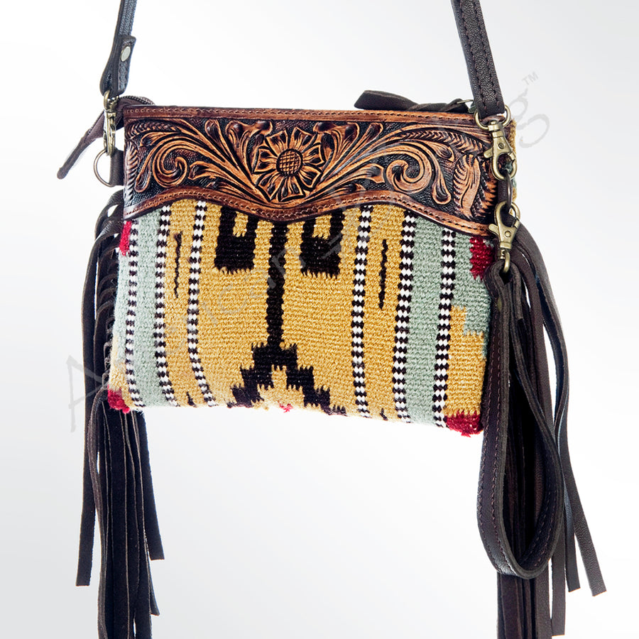 American Darling Cross Body Hand Tooled Saddle Blanket Genuine Leather Western Women Bag Handbag Purse | Crossbody - Uhorse