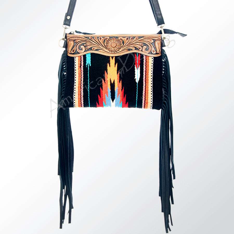 American Darling Cross Body Hand Tooled Saddle Blanket Genuine Leather Western Women Bag Handbag Purse | Crossbody for Cute