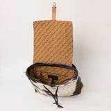 ADBGZ102TAW American Darling Hand Tooled Hair On Genuine Leather Women Bag Western Handbag Purse