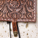 American Darling Hand Tooled Hair On Genuine Leather Women Bag Western Handbag Purse