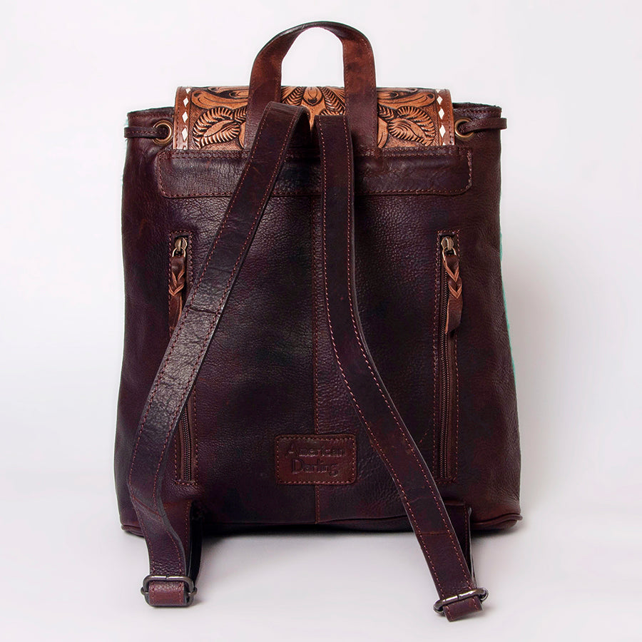 American Darling Backpack Hand Tooled Hair on Genuine Leather Western Women Bag | for Laptop School Purse Travel