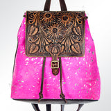 American Darling Hand Tooled Hair On Genuine Leather Women Bag Western Handbag Purse