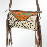 American Darling Small Crossbody Hand Tooled Hair On Genuine Leather Women Bag Western Handbag Purse