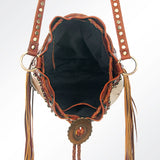 American Darling ADBGI102B Bucket Hair On Genuine Leather Women Bag Western Handbag Purse