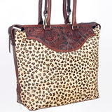 American Darling Tote Hand Tooled Hair On Genuine Leather Women Bag Western Handbag Purse