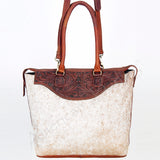 American Darling Tote Hand Tooled Hair On Genuine Leather Women Bag Western Handbag Purse