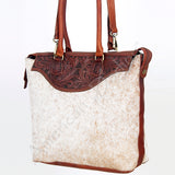 American Darling Tote Hand Tooled Hair On Genuine Leather Women Bag Western Handbag Purse