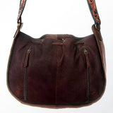 American Darling Hand Tooled Hobo Hair-On Genuine Leather Women Bag Western Handbag Purse