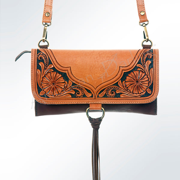 American Darling Cross Body Hand Tooled Genuine Leather Western Women Bag Handbag Purse | Crossbody for Cute - Uhorse