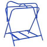 Tough-1 Folding Floor Saddle Rack w/Web Bottom Blue Pack Of 2