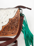 American Darling ADBGZ191BRW Organiser Hair-On Genuine Leather Women Bag Western Handbag Purse