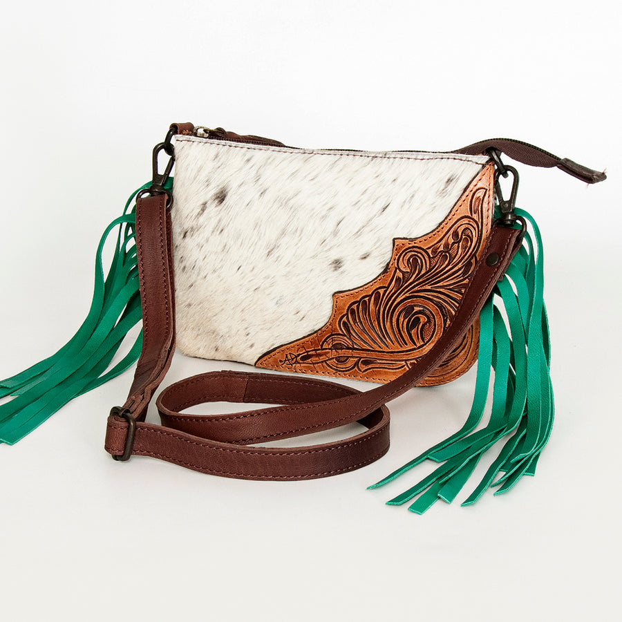 American Darling Organizer Hair-On Hand Tooled Genuine Leather Women Bag Western Handbag Purse | Bags - Uhorse