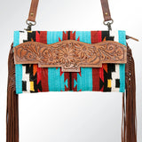 American Darling Small Crossbody Hand Tooled Saddle Blanket Genuine Leather women bag western handbag purse