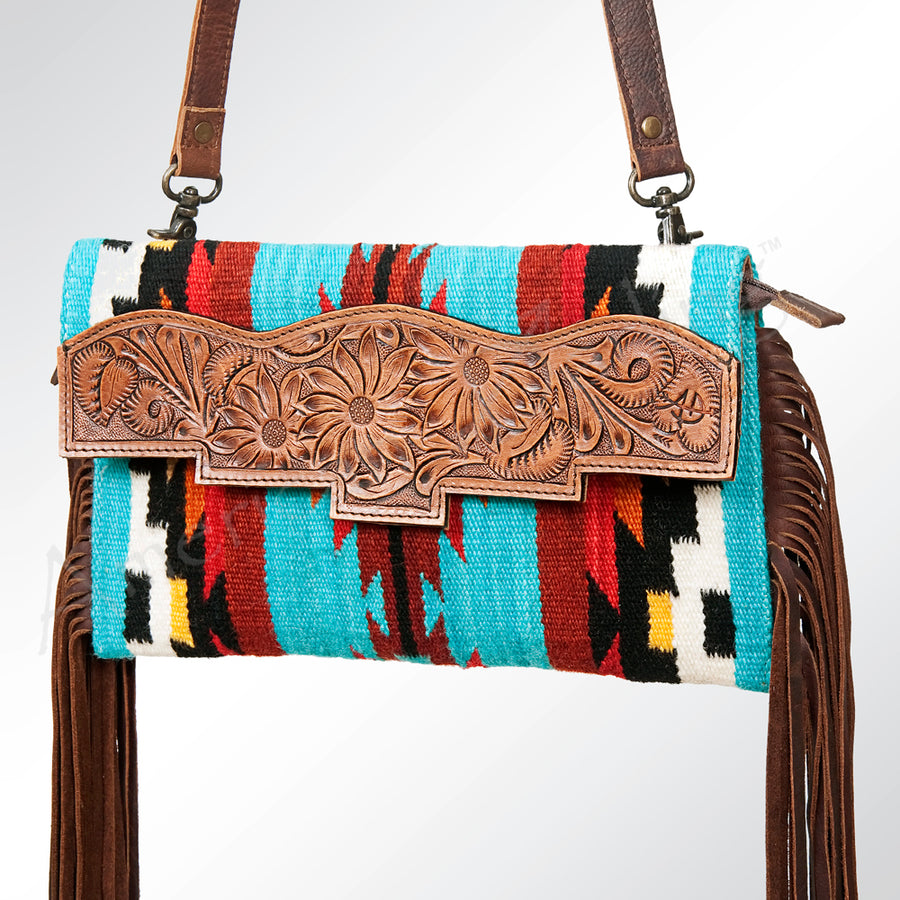 American Darling Small Crossbody Hand Tooled Saddle Blanket Genuine Leather Western Women Bag Handbag Purse | for - Uhorse