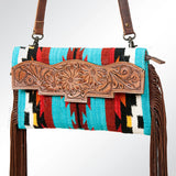 American Darling Small Crossbody Hand Tooled Saddle Blanket Genuine Leather women bag western handbag purse