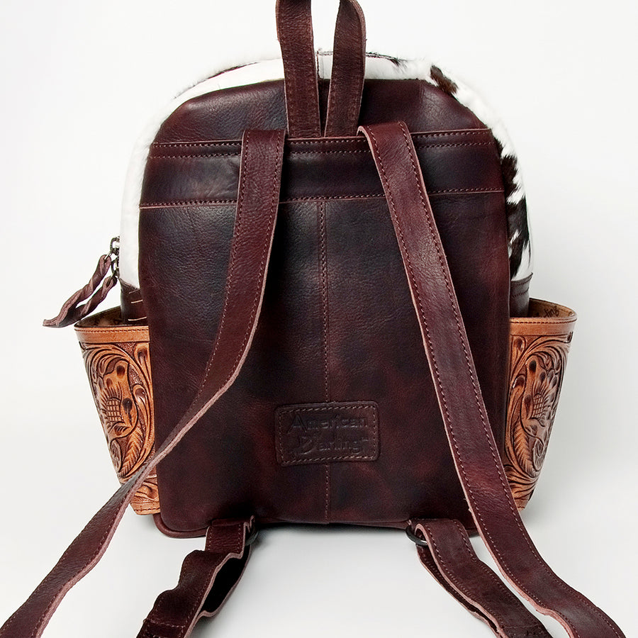 American Darling Backpack Saddle Blanket Fabric Genuine Leather Western Women Bag | for Laptop School Purse Travel