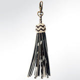 American Darling Genuine Leather Tassel Fringe for Bags Handcrafted Western Bag Charm with Metal Clasp Decorative - Uhorse