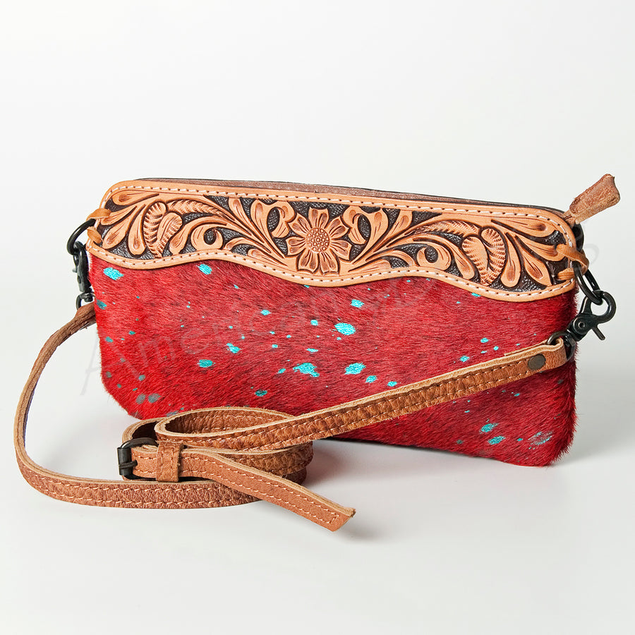 American Darling Small Crossbody Hand Tooled Hair-On Genuine Leather Women Bag Western Handbag Purse | for Cute - Uhorse
