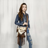 American Darling ADBG515 Large Crossbody Hair-On Genuine Leather Women Bag Western Handbag Purse