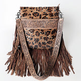 American Darling ADBGS192CHEGO Messenger Hand Tooled Hair On Genuine Leather Women Bag Western Handbag Purse