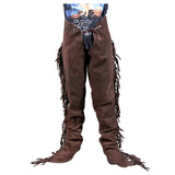 Brown Hilason Full Grain Leather Shotgun Work Chaps