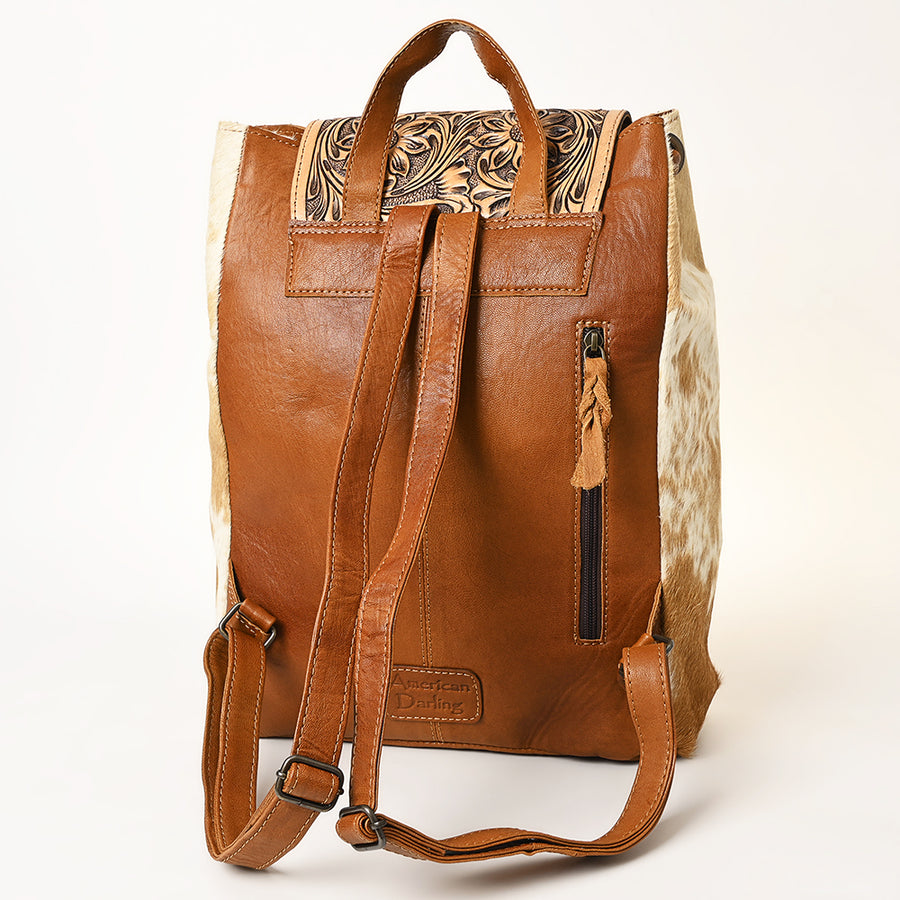 American Darling Backpack Bag Handcrafted Hair-On Cowhide Genuine Leather Braided Western Travel Pack