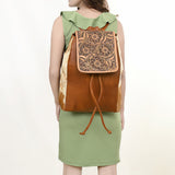 American Darling Backpack Bag Handcrafted Hair-On Cowhide Genuine Leather Braided Western Travel Pack
