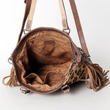 American Darling Tote Hand Tooled Hair on Genuine Leather Western Women Bag Handbag Purse | Travel Bags College Casual