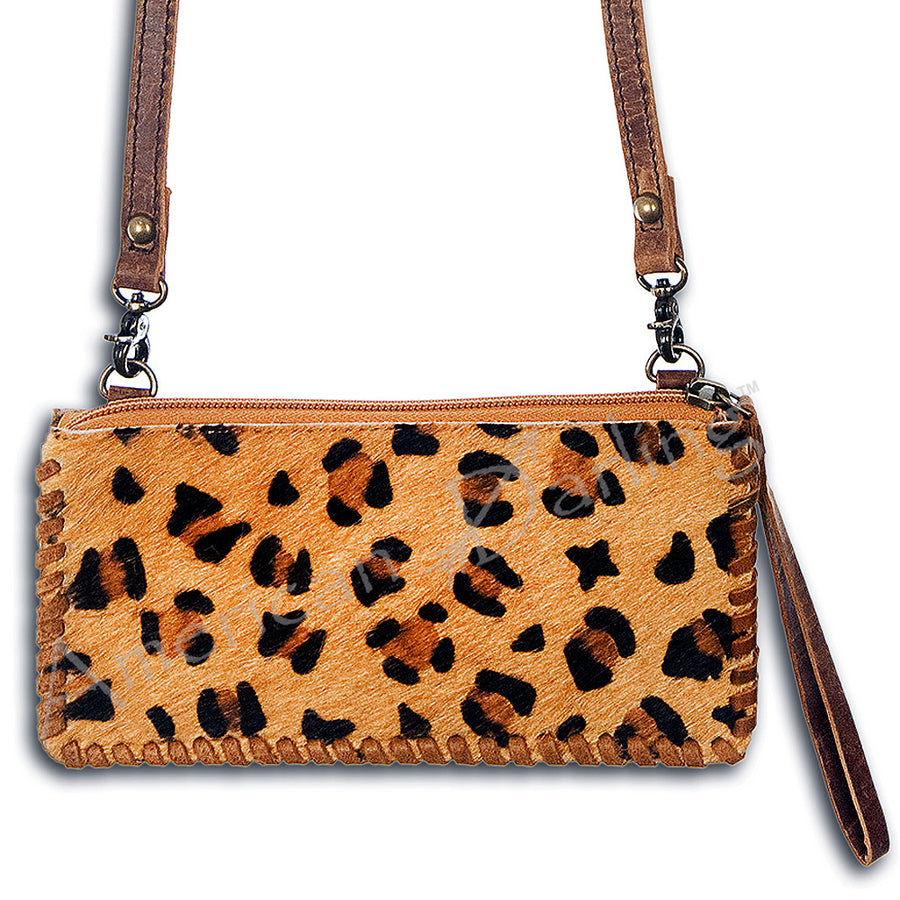 American Darling Handcrafted Braided Hair-On Cowhide Wallet Bag - Uhorse