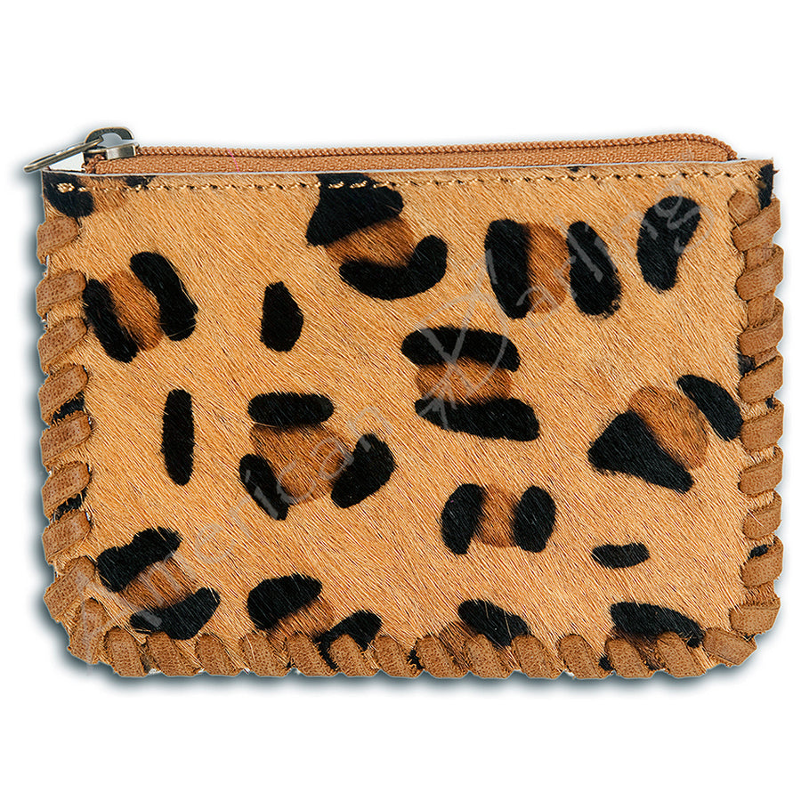 American Darling Handcrafted Braided Hair-On Cowhide Coin Purse Bag - Uhorse