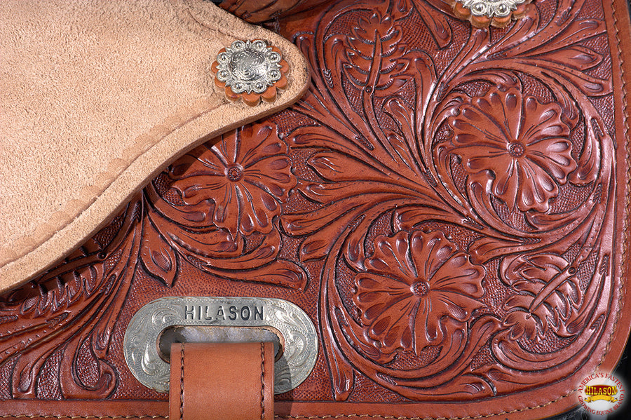 HILASON Western Horse Saddle In American Leather Flex Tree Barrel Trail | for Horses