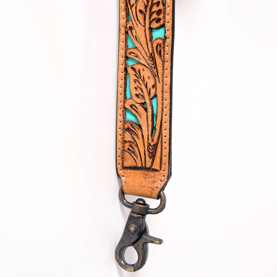 American Darling Hand Tooled Genuine Leather Crossbody Handle Strap for Bags Phone Wallet Purse Clutch