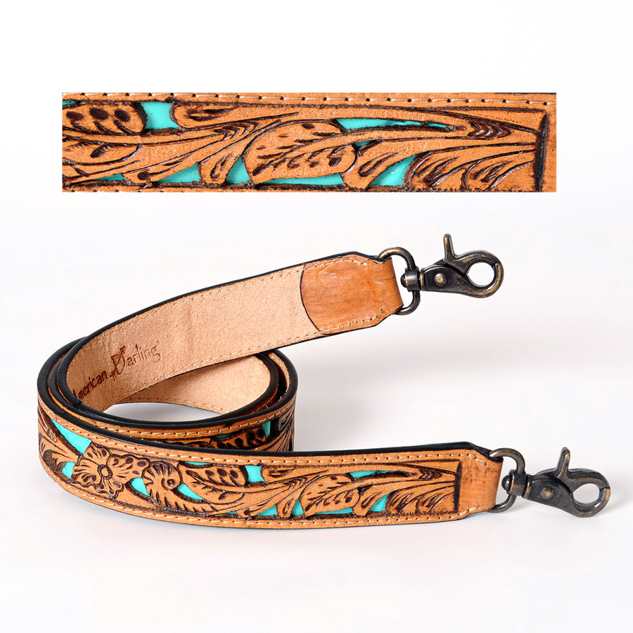 American Darling ADSTF114 Hand Tooled Genuine Leather Crossbody Handle by Hilason – Cowboy and equestrian accessories