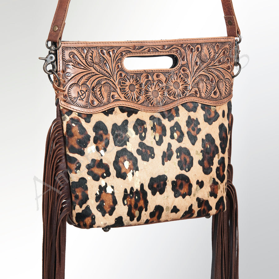 American Darling Clutch Hand Tooled Hair on Genuine Leather Western Women Bag Handbag Purse | Purses for Cute - Uhorse