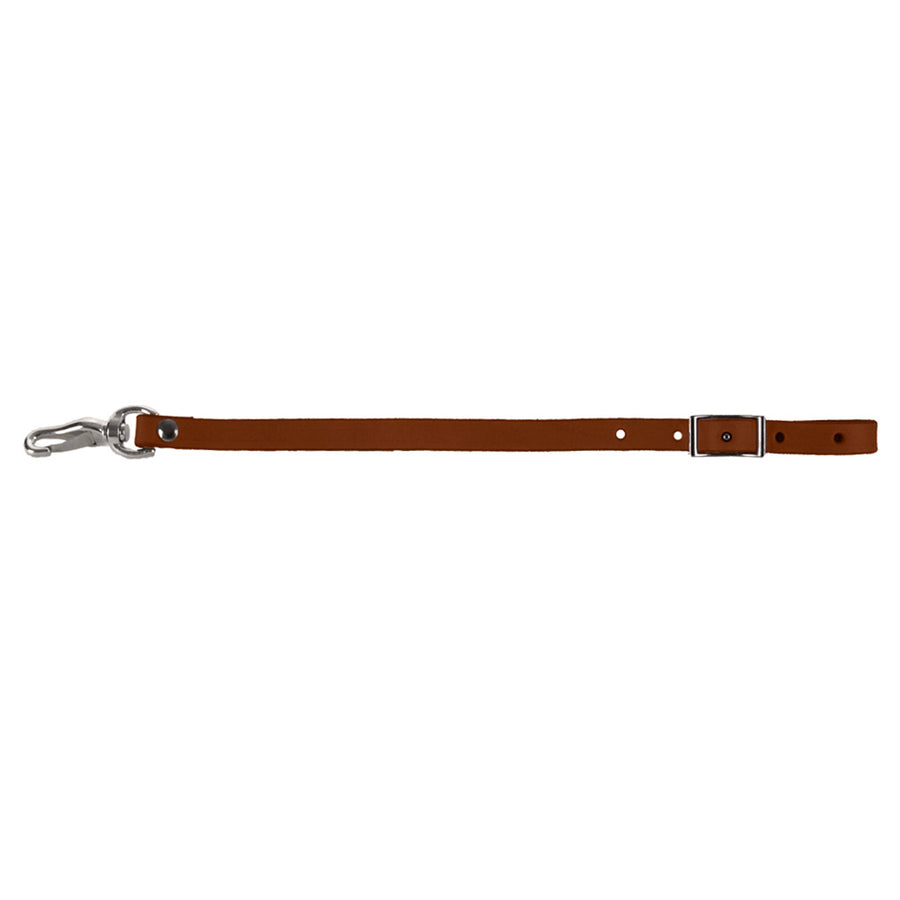 Brown leather horse lead with metal snap hook - Uhorse