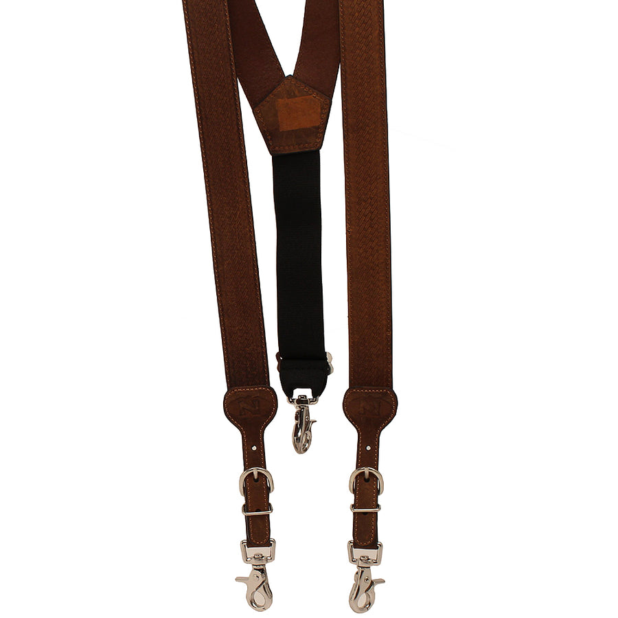 Xx Large Nocona Belt men's Basic Basket Leather Suspender Sand Brown - Uhorse
