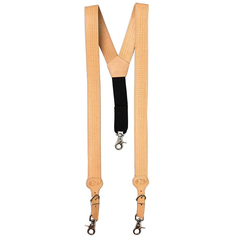 Large Nocona Belt men's Basic Basket Leather Suspender Tan - Uhorse