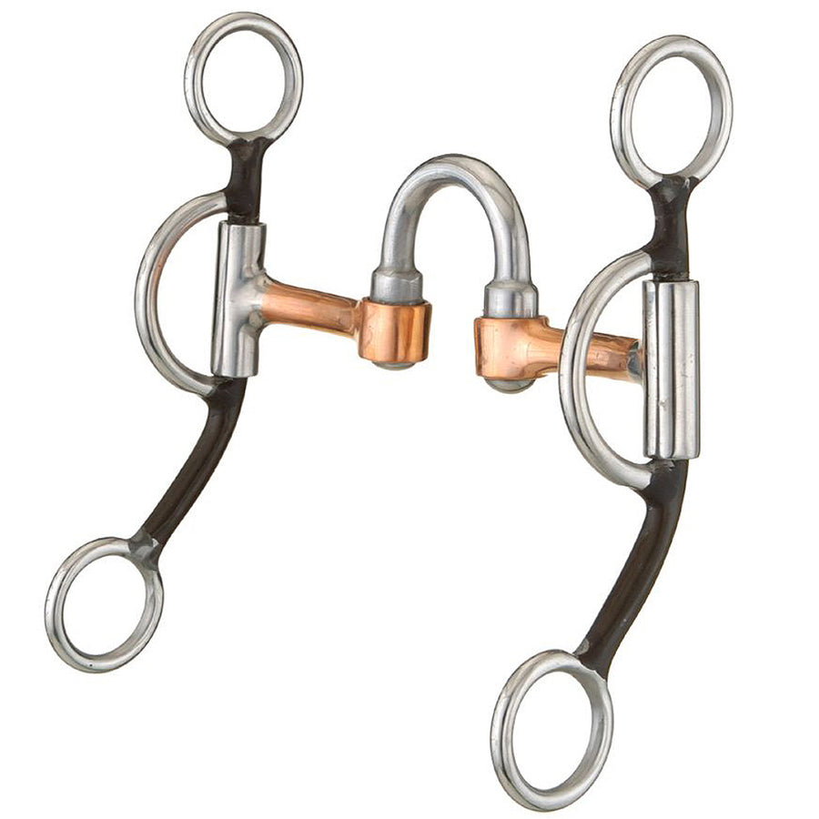 5 In Mouth Tough 1 Kelly Silver Star Medium Port Correction H. Bit – by Hilason – Cowboy and equestrian accessories