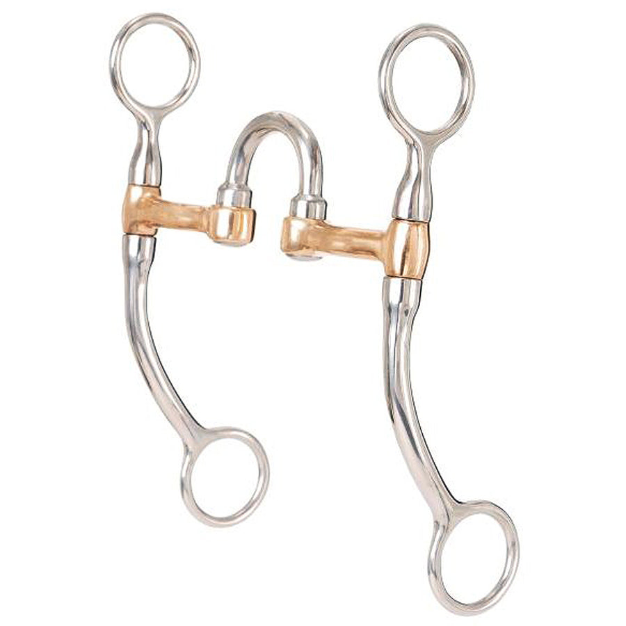 5 In Mouth Tough 1 Kelly Silver Star Long Shank Copper Correction Bit by Hilason – Cowboy and equestrian accessories