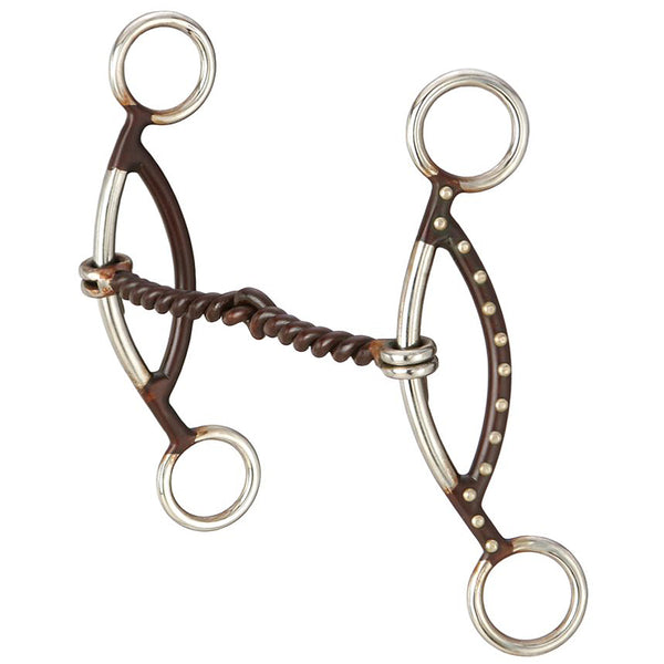 Tough 1 Kelly Silver Star H Gag Twist H. Snaffle Bit by Hilason – Cowboy and equestrian accessories